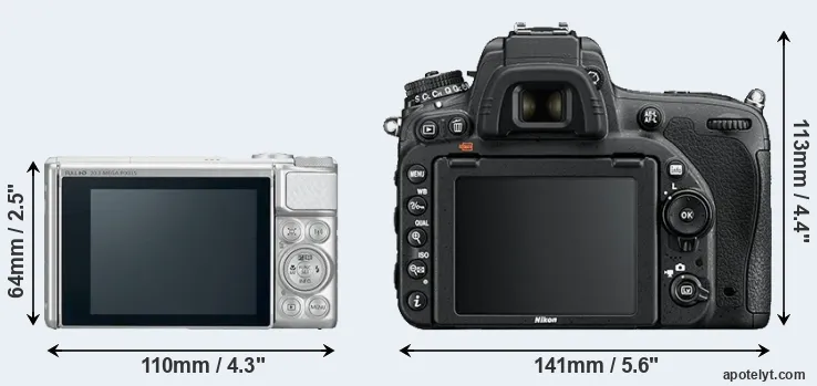 Comparison SX730 or D750 rear