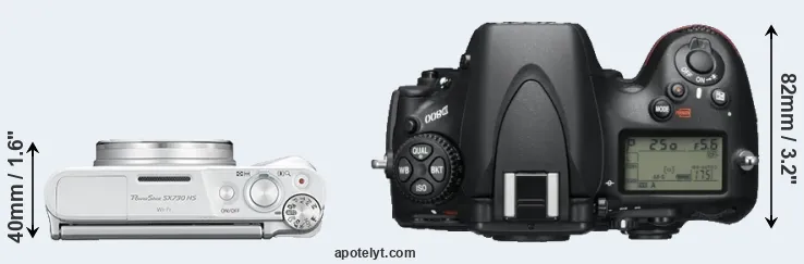 Compare SX730 versus D800 top
