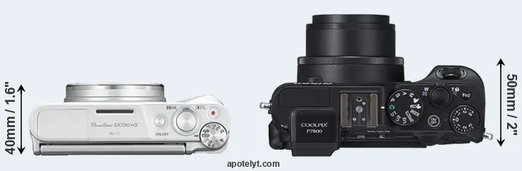 Compare SX730 versus P7800 top