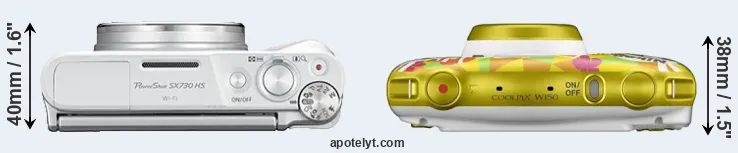 Compare SX730 versus W150 top