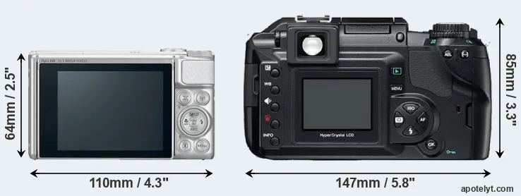 Comparison SX730 or E-300 rear