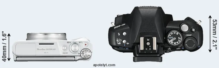 Compare SX730 versus E-450 top