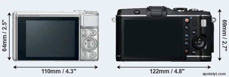 Comparison SX730 or E-P3 rear