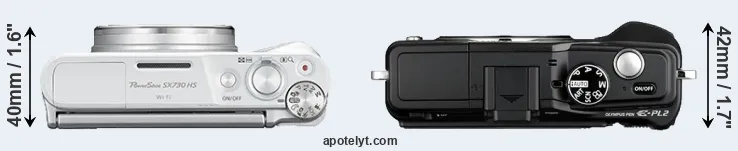 Compare SX730 versus E-PL2 top