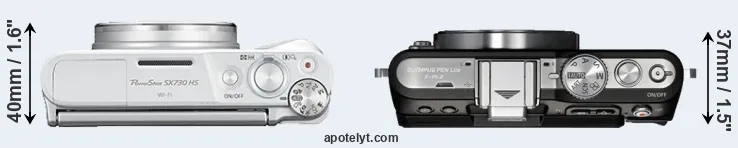Compare SX730 versus E-PL3 top