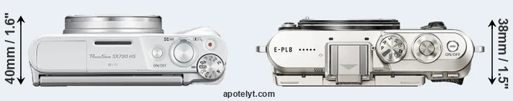 Compare SX730 versus E-PL8 top