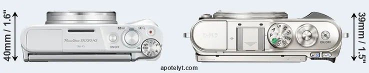 Compare SX730 versus E-PL9 top