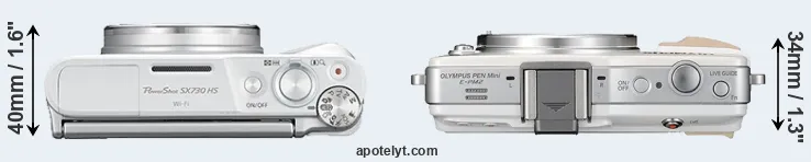 Compare SX730 versus E-PM2 top