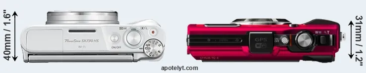 Compare SX730 versus TG-4 top