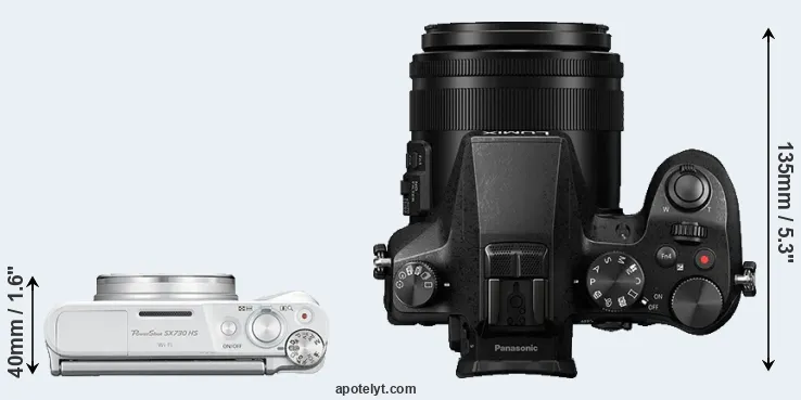 Compare SX730 versus FZ2000 top