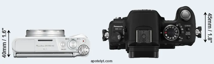 Compare SX730 versus G1 top