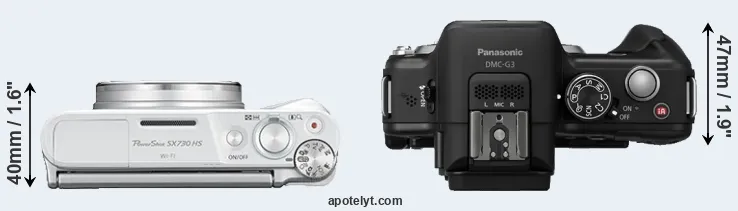 Compare SX730 versus G3 top