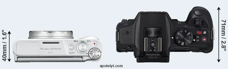 Compare SX730 versus G6 top