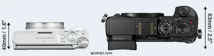 Compare SX730 versus GX8 top