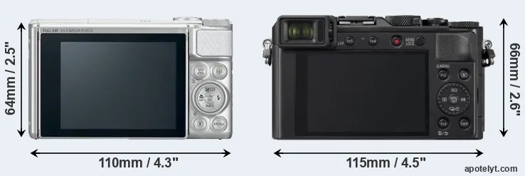 Comparison SX730 or LX100 II rear