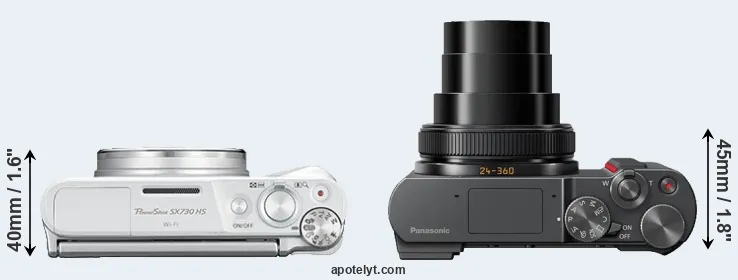 Compare SX730 versus TZ200 top