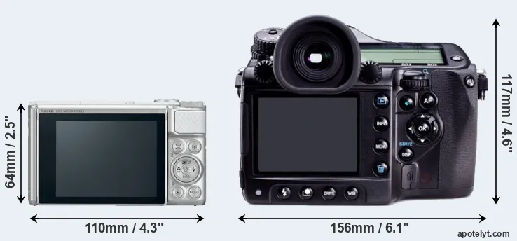 Comparison SX730 or 645D rear