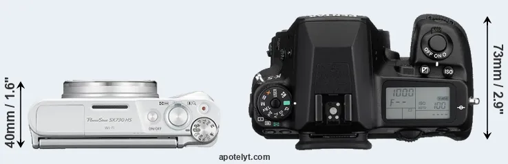 Compare SX730 versus K-5 top