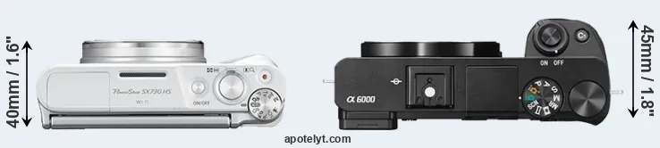 Compare SX730 versus A6000 top