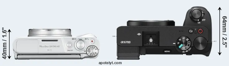 Compare SX730 versus A6700 top