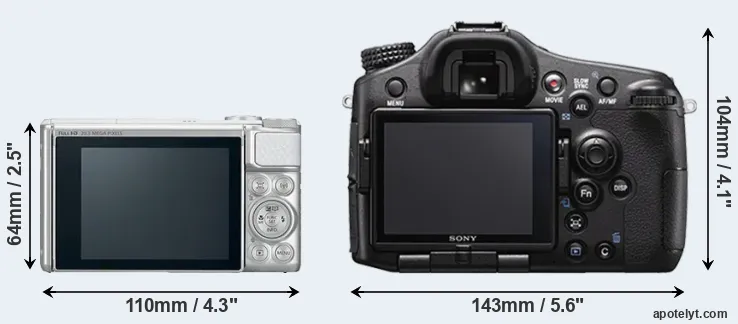 Comparison SX730 or A77 II rear