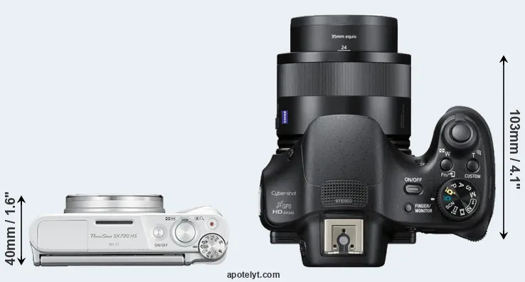 Compare SX730 versus HX400V top