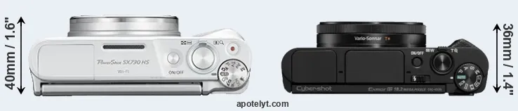 Compare SX730 versus HX99 top