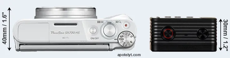Compare SX730 versus RX0 top