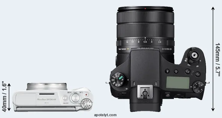 Compare SX730 versus RX10 IV top