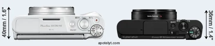 Compare SX730 versus WX800 top
