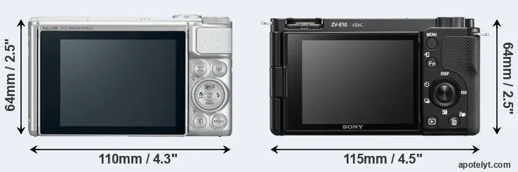 Comparison SX730 or ZV-E10 rear