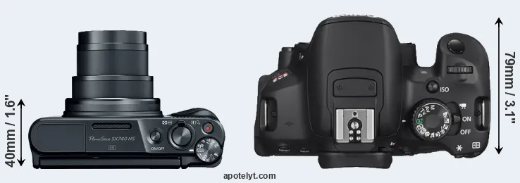Compare SX740 versus T4i top
