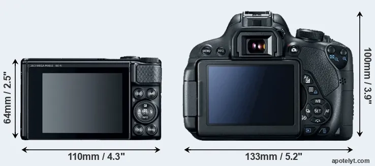 Comparison SX740 or T5i rear