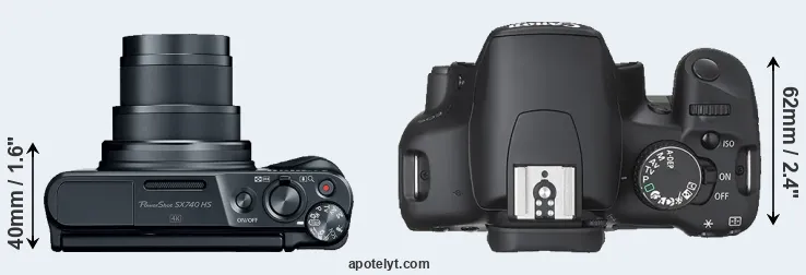 Compare SX740 versus XSi top