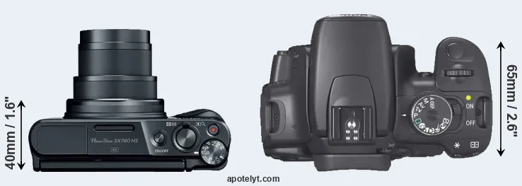 Compare SX740 versus XTi top