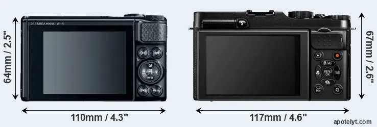 Comparison SX740 or X-A1 rear