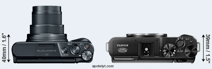 Compare SX740 versus X-A1 top