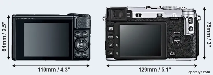 Comparison SX740 or X-E1 rear