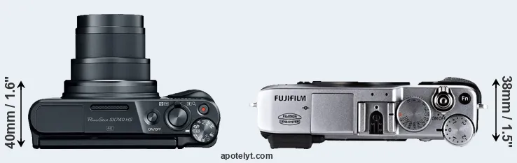 Compare SX740 versus X-E1 top
