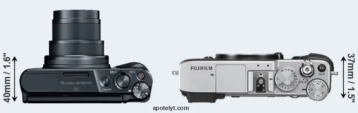 Compare SX740 versus X-E2S top