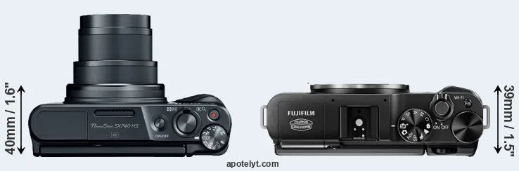 Compare SX740 versus X-M1 top