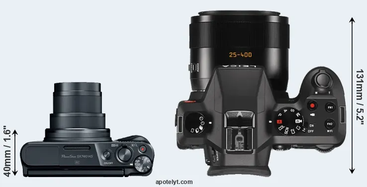 Compare SX740 versus V-LUX Typ 114 top