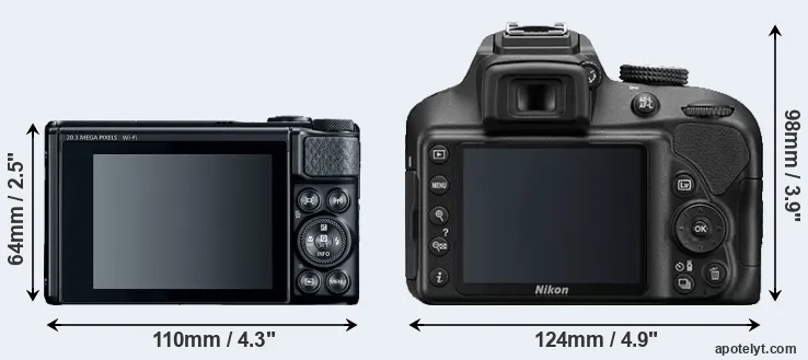 Comparison SX740 or D3400 rear