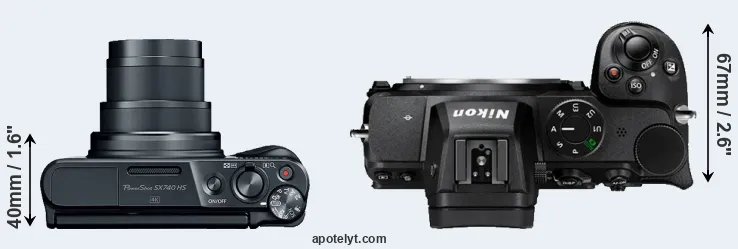 Compare SX740 versus Z5 top