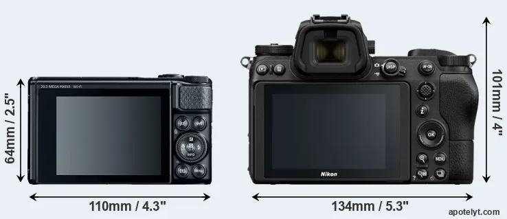 Comparison SX740 or Z7 rear