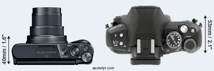 Compare SX740 versus E-400 top