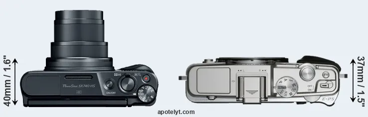 Compare SX740 versus E-P5 top