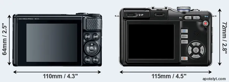 Comparison SX740 or E-PL1 rear