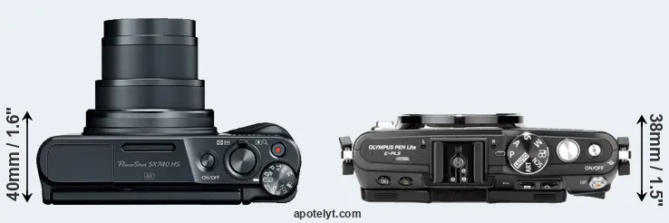 Compare SX740 versus E-PL5 top