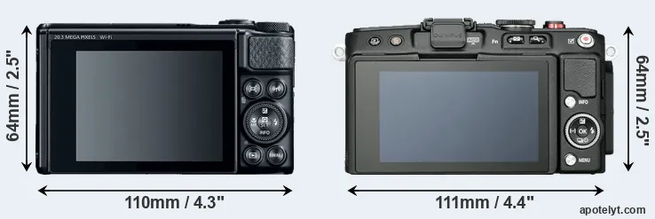 Comparison SX740 or E-PL6 rear